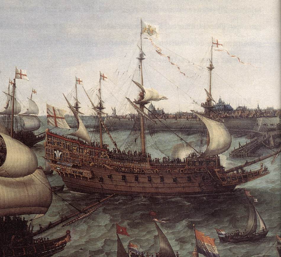The Arrival at Vlissingen of the Elector Palatinate Frederick V (detail) ar